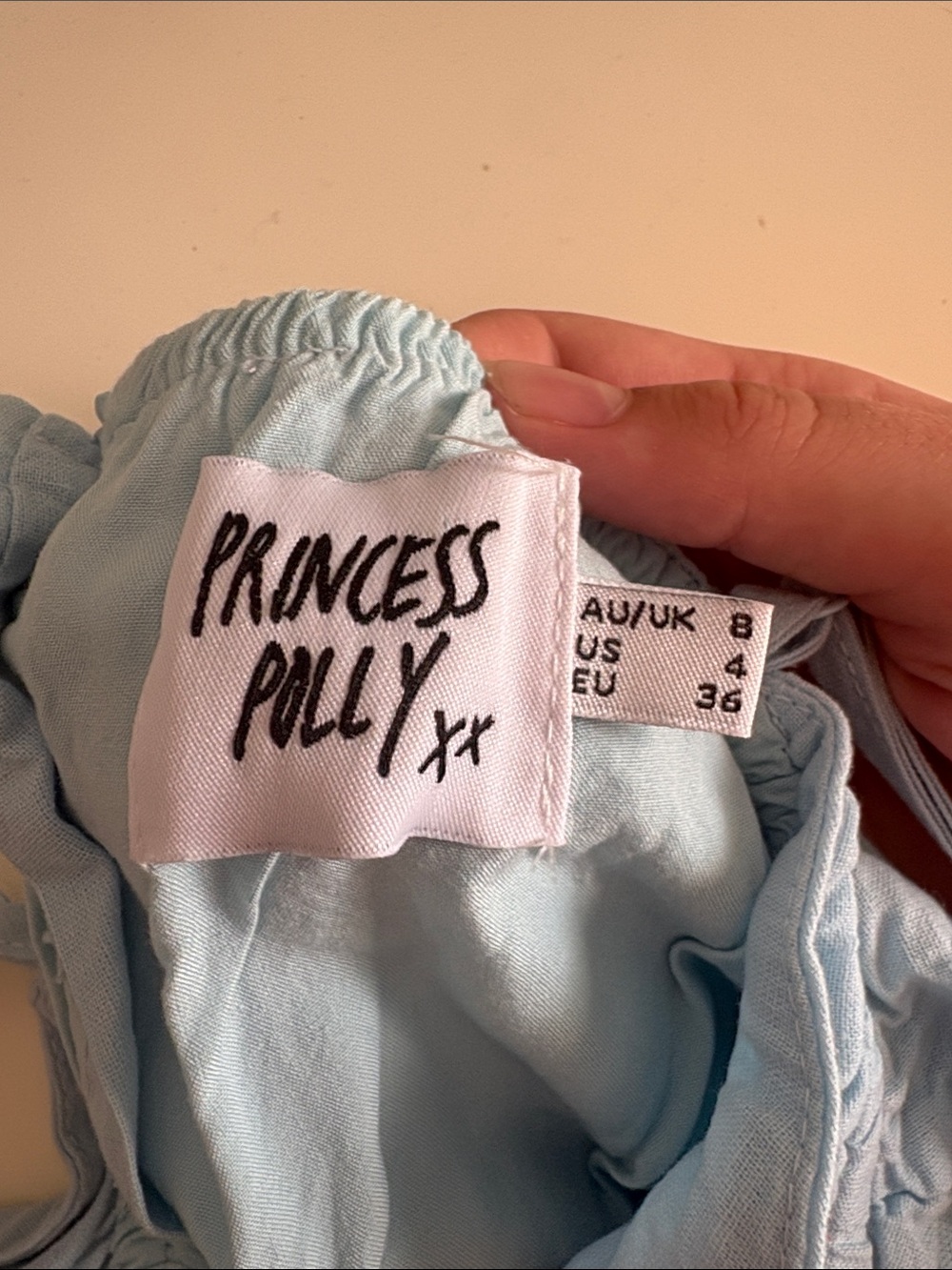 Princess Polly Light Blue Spaghetti Strap Minidress - Empress of Love - Picture 2 of 4